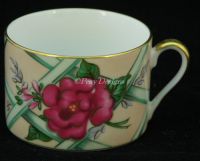Fitz & Floyd FLORAL TREILLAGE Porcelain Coffee Mug NEW